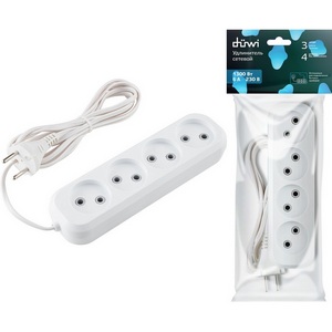 Изображение товара Удлинитель 4-х местный 3 метра без заземления duwi 28617 2