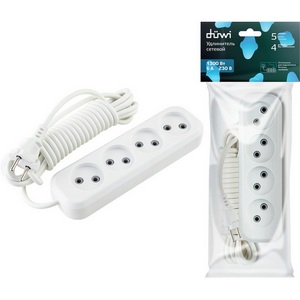 Изображение товара Удлинитель 4-х местный 5 метров без заземления duwi 28618 9