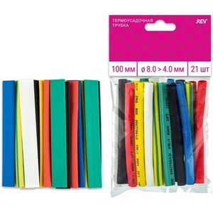 Изображение товара Трубки термоусадочные 100 мм ?8>4 мм 21 шт. duwi 28663 9