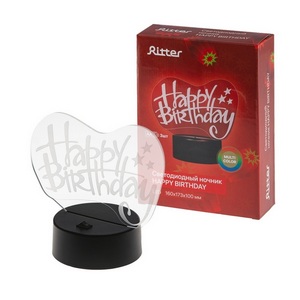 Изображение товара Детская настольная лампа на батарейках RGB светодиодная с выключателем Ritter 29252 4