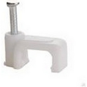 Изображение товара Скоба кабельная плоская 6 х 4 мм белая 20 шт. duwi 30325 1