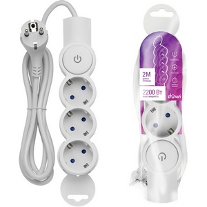 Изображение товара Удлинитель 3-х местный 2 метра с заземлением и шторкой duwi 32007 6