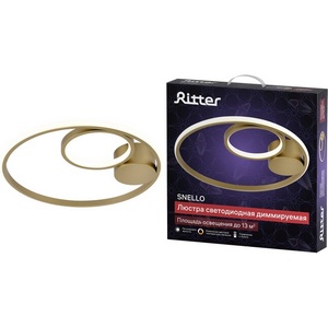 Изображение товара Потолочная люстра светодиодная с пультом Ritter 51654 9 кольцо