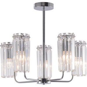 Изображение товара Потолочная люстра на штанге Rivoli Ifa 1063-305 5хЕ14 40 Вт хрусталь