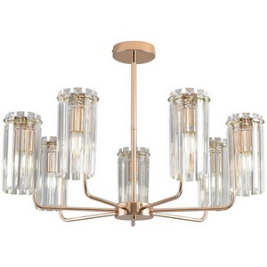 Изображение товара Потолочная люстра на штанге Rivoli Zoe 1064-307 7хЕ14 40 Вт хрусталь