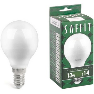 Изображение товара Лампа светодиодная Saffit SBG4513 55158 Шарик E14 13W 230V 4000K