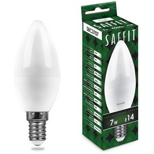 Изображение товара Лампа светодиодная Saffit SBC3707 55169 Свеча E14 7W 230V 6400K
