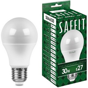 Изображение товара Лампа светодиодная Saffit SBA6530 55182 Шар E27 30W 230V 2700K