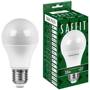 Изображение товара Лампа светодиодная Saffit SBA7035 55197 Шар E27 35W 230V 2700K