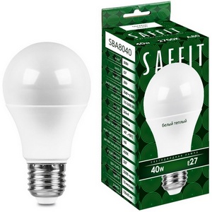 Изображение товара Лампа светодиодная Saffit SBA8040 55200 Шар E27 40W 230V 2700K