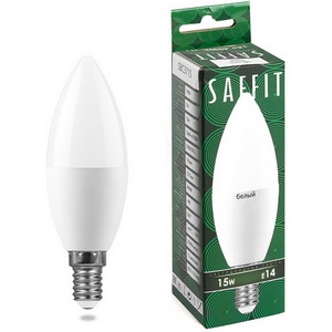Изображение товара Лампа светодиодная Saffit SBC3715 55204 Свеча E14 15W 230V 4000K