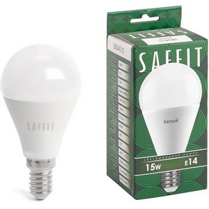 Изображение товара Лампа светодиодная Saffit SBG4515 55210 Шарик E14 15W 230V 4000K