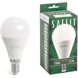 Изображение товара Лампа светодиодная Saffit SBG4515 55211 Шарик E14 15W 230V 6400K