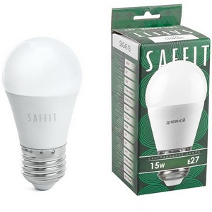 Изображение товара Лампа светодиодная Saffit SBG4515 55214 Шарик E27 15W 230V 6400K