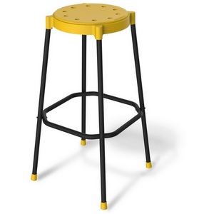 Изображение товара Стул барный пластиковый желтый/черный муар Sheffilton SHT-S48 434769701