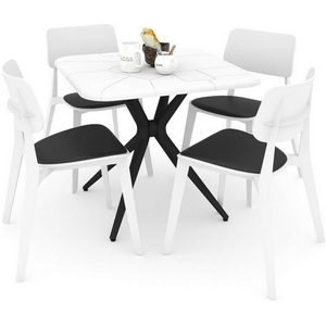 Изображение товара Обеденная группа белый/черный Sheffilton SHT-DS135 1082182301