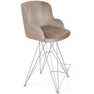 Изображение товара Стул полубарный SHT-ST39/S66-1 латте/хром лак от фабрики Sheffilton