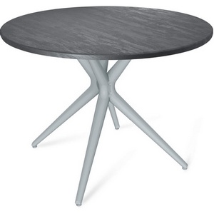 Изображение товара Стол Sheffilton SHT-TU30/TT 90 МДФ серый/каменный уголь (круглая столешница, 4 ножки)