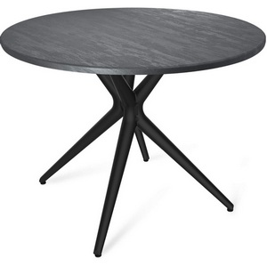 Изображение товара Стол Sheffilton SHT-TU30/TT 90 МДФ черный/каменный уголь (круглая столешница, 4 ножки)