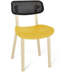 Изображение товара Стул черный/желтый/бежевый Sheffilton SHT-S85 2304646306