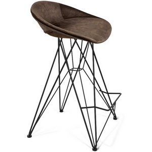 Изображение товара Стул полубарный Sheffilton SHT-ST19-SF1/S66-1 коричневый трюфель/хром лак 2349093502