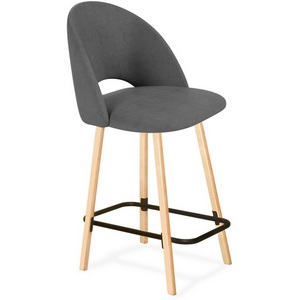 Изображение товара Стул полубарный платиново-серый/прозр. лак/черный муар Sheffilton SHT-ST34/S94-1 2488745602