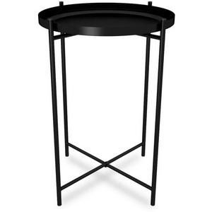 Изображение товара Столик журнальный черный муар Sheffilton SHT-CT8 2632811101 (круглая столешница, X-образная опора)