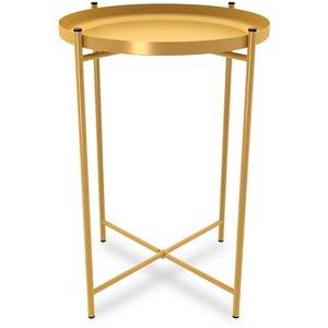 Изображение товара Столик журнальный золото Sheffilton SHT-CT8 2632811102 (круглая столешница, X-образная опора)