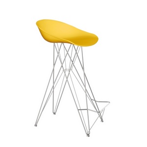 Изображение товара Стул барный желтый/хром лак Sheffilton SHT-ST19/S66 2662741703