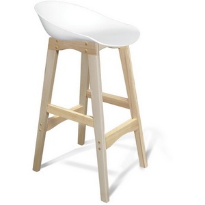 Изображение товара Стул барный белый/прозрачный лак Sheffilton SHT-ST19/S65 2734992503