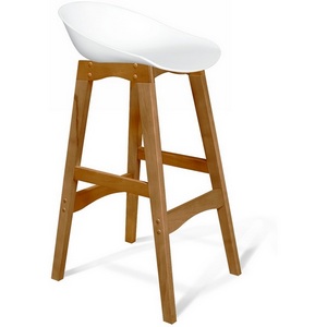 Изображение товара Стул барный Sheffilton SHT-ST19/S65 белый/светлый орех