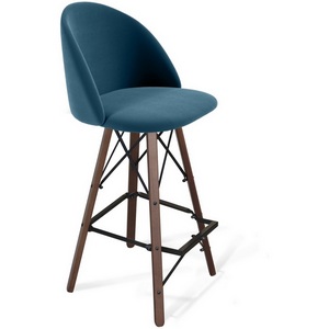 Изображение товара Стул барный Sheffilton SHT-ST35/S80 тихий океан/темный орех/черный