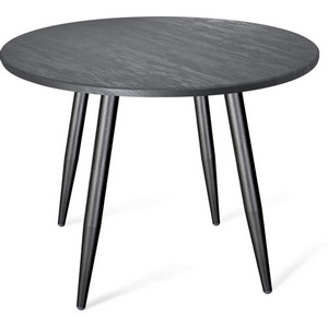 Изображение товара Стол Sheffilton SHT-TU14/TT 90 МДФ черный муар/каменный уголь (круглая столешница, 4 ножки)