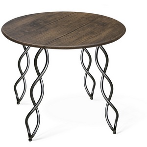 Изображение товара Стол SHT-TU17/80 МДФ черный муар/палисандр Sheffilton SHT-TU17 3533725701 (круглая столешница, 4 ножки)