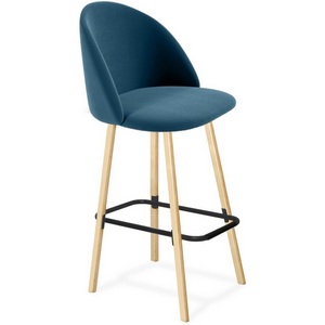 Изображение товара Стул барный SHT-ST35/S94 тихий океан/прозрачный лак/черный муар от фабрики Sheffilton