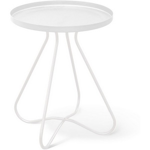 Изображение товара Столик журнальный Sheffilton SHT-CT3 белый муар (круглая столешница, X-образная опора)