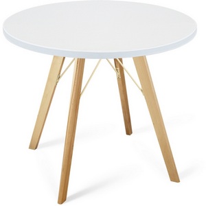 Изображение товара Cтол с деревянной Cтолешницей лакированный SHT-TU9/80 МДФ прозрачный лак/белый шагрень Sheffilton SHT-TU9 3864876307