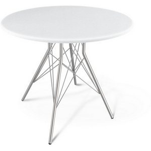 Изображение товара Cтол с деревянной Cтолешницей лакированный SHT-TU2-1/80 МДФ хром лак/белый Sheffilton SHT-TU2-1 4000188201