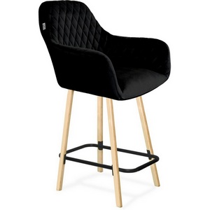 Изображение товара Стул полубарный Sheffilton SHT-ST38/S94-1 ночное затмение/прозрачный лак/черный муар