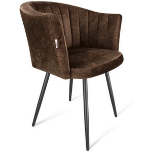 Изображение товара Стул Sheffilton SHT-ST42-1/S95-1 кофейный трюфель/черный муар