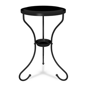 Изображение товара Столик журнальный с полкой Sheffilton SHT-CT10-1 черный муар (круглая столешница)