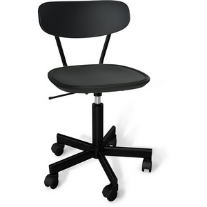 Изображение товара Офисное кресло - стул компьютерный без подлокотников с регулируемой высотой черный/черный муар Sheffilton SHT-ST85-2/S121М 4236788704