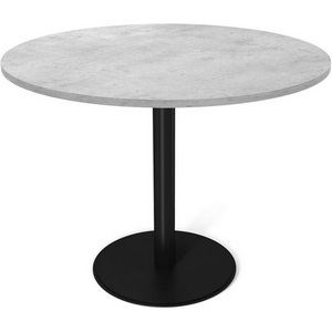 Изображение товара Стол Sheffilton SHT-TU43/TT 90 ЛДСП черный муар/бетон чикаго светло-серый (круглая столешница)