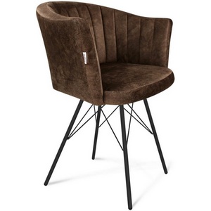 Изображение товара Стул Sheffilton SHT-ST42-1/S37 кофейный трюфель/черный муар