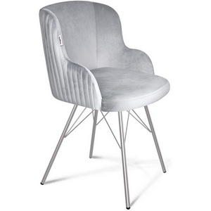 Изображение товара Стул Sheffilton SHT-ST39-1/S37 серое облако/хром лак от фабрики Sheffilton