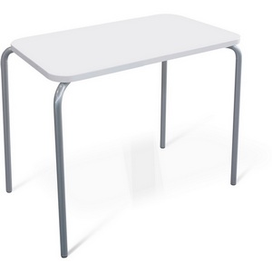 Изображение товара Cтол с деревянной Cтолешницей лакированный 70/50 белый матовый/хром лак Sheffilton SHT-T35 4588084301