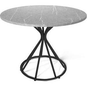 Изображение товара Стол Sheffilton SHT-TU4-1/TT 90 МДФ черный муар/серый мрамор 4673014508