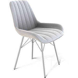 Изображение товара Стул Sheffilton SHT-ST37/S64 серое облако/хром лак