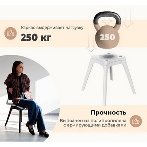 Изображение товара Стул Sheffilton SHT-ST59/S195 Черный/белый 4774417701