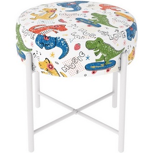 Изображение товара Банкетка Sheffilton KIDS SHT-B4 диномикс/белый муар